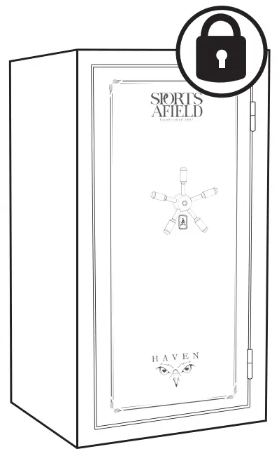 SPORTS AFIELD SA5925HX BIO 24 4 Gun Capacity Water and Fire Resistant Safe - fig15