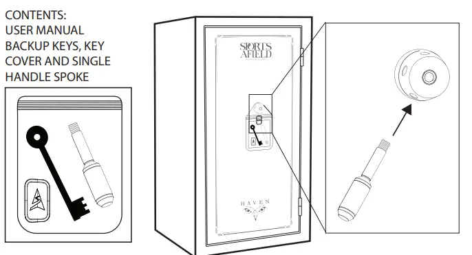 SPORTS AFIELD SA5925HX BIO 24 4 Gun Capacity Water and Fire Resistant Safe - fig2