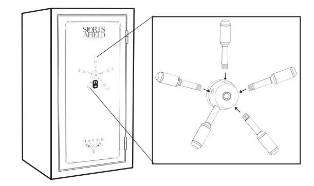 SPORTS AFIELD SA5925HX BIO 24 4 Gun Capacity Water and Fire Resistant Safe - fig5