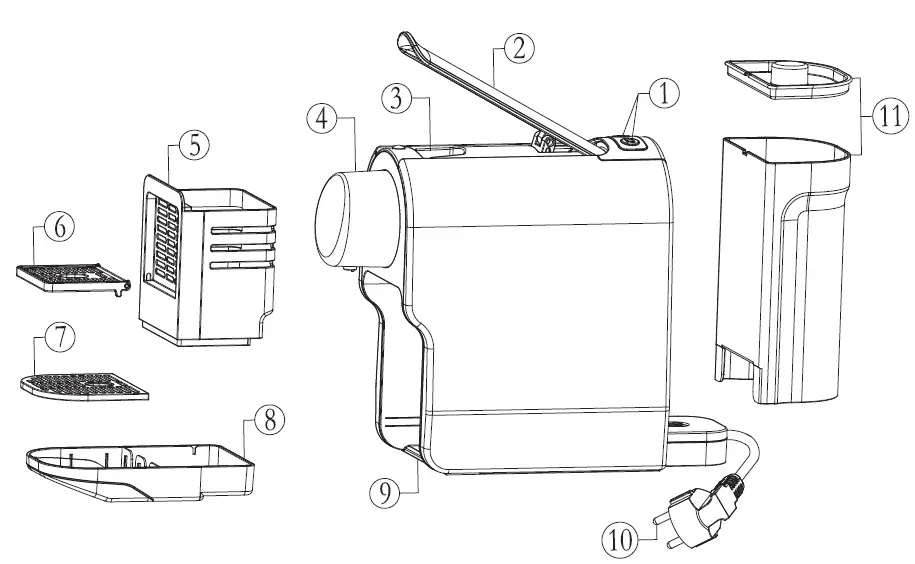 VOGUE 350160 Capsule Coffee Machine 1