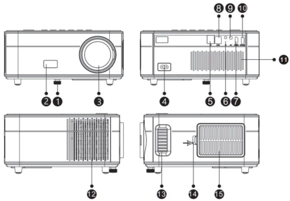 SUREWHEEL-SW10-WiFi-Projector-FIG-1