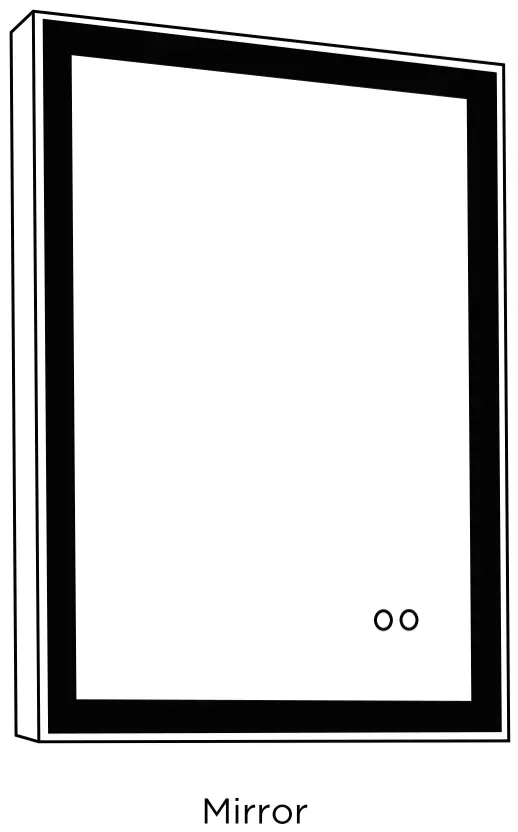 FORCLOVER MEAM-5F2836MB Anti-Fog Dimmable Wall Mounted Bathroom Vanity Mirror - 2