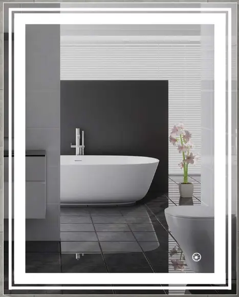 FORCLOVER MEAM-5F2836MB Anti-Fog Dimmable Wall Mounted Bathroom Vanity Mirror