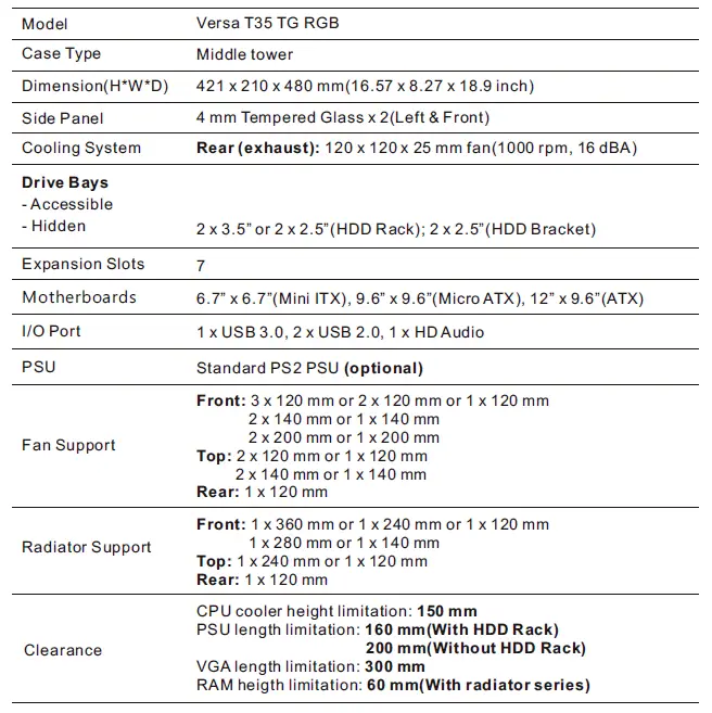thermaltake Versa T35 TG Mid Tower fig 15