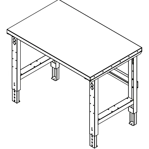 LAVEX-INDUSTRIAL-257WB3048W-Wooden-Tabletop-Worktable-FIG7