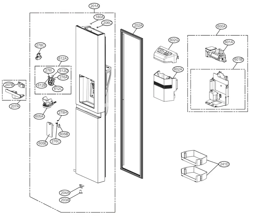LG GS D635MBLC Fridge -