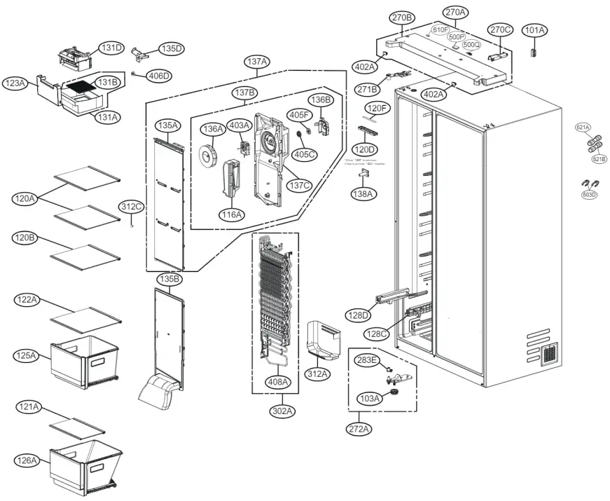 LG GS D635MBLC Fridge - 2