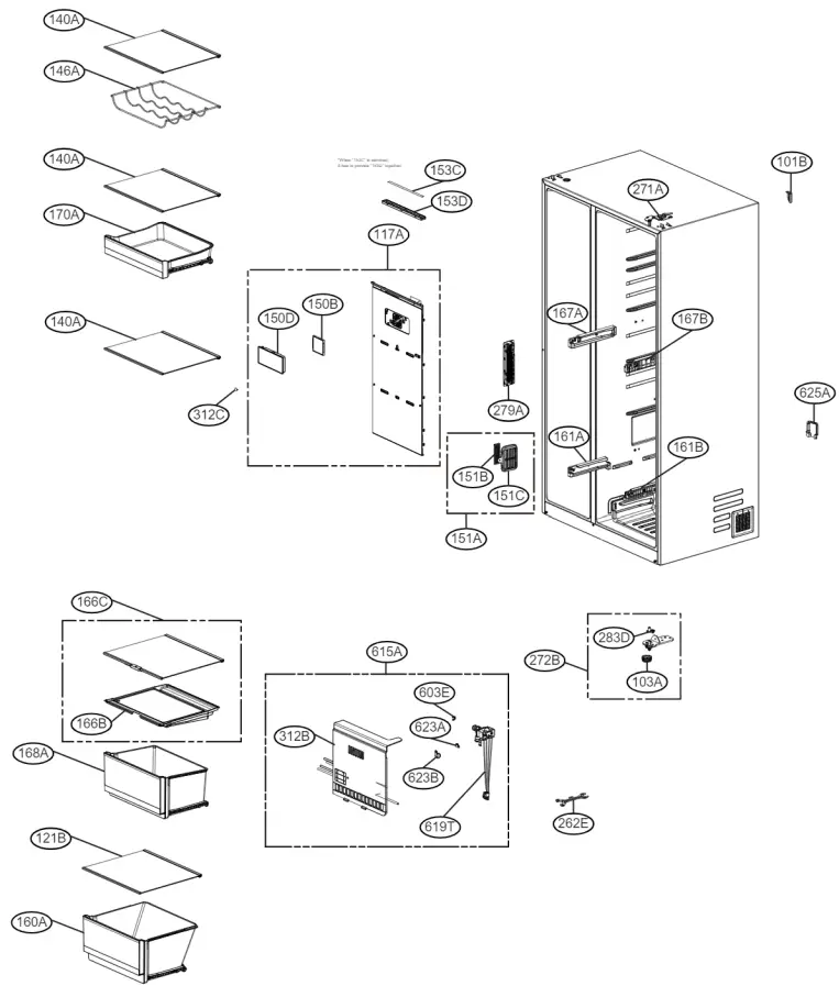 LG GS D635MBLC Fridge - 3