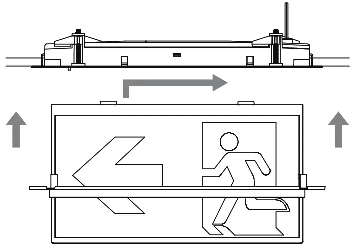 ektor EV RAZOR CORE 24M Core Razor Surface Mount Exit Light - fig1