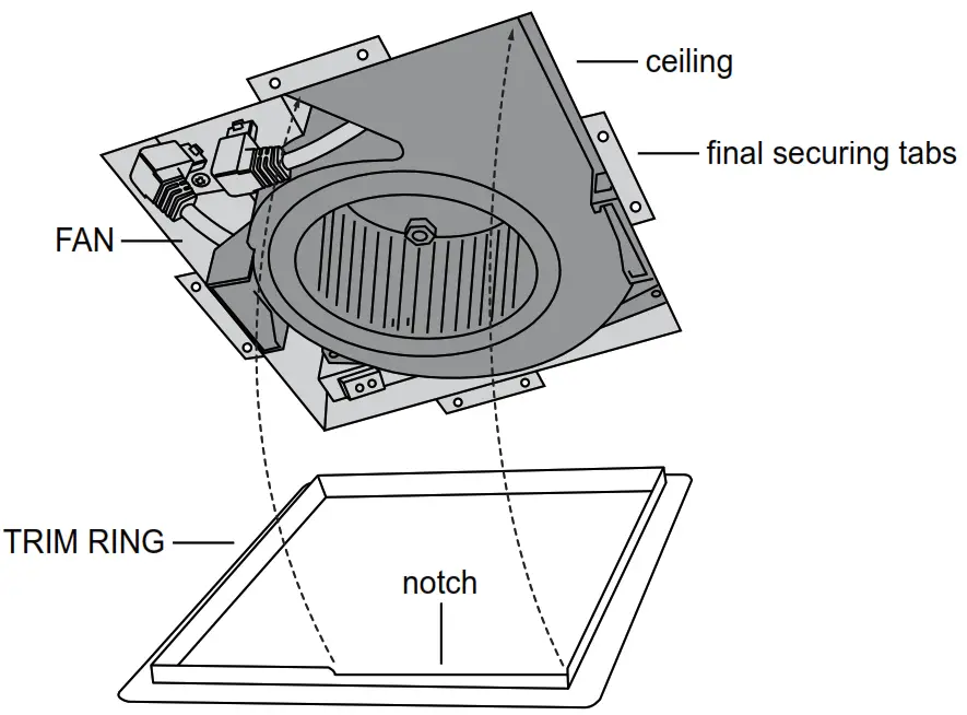 ReVent RVL80 Bathroom Exhaust Fan with LED Light DAMPER1