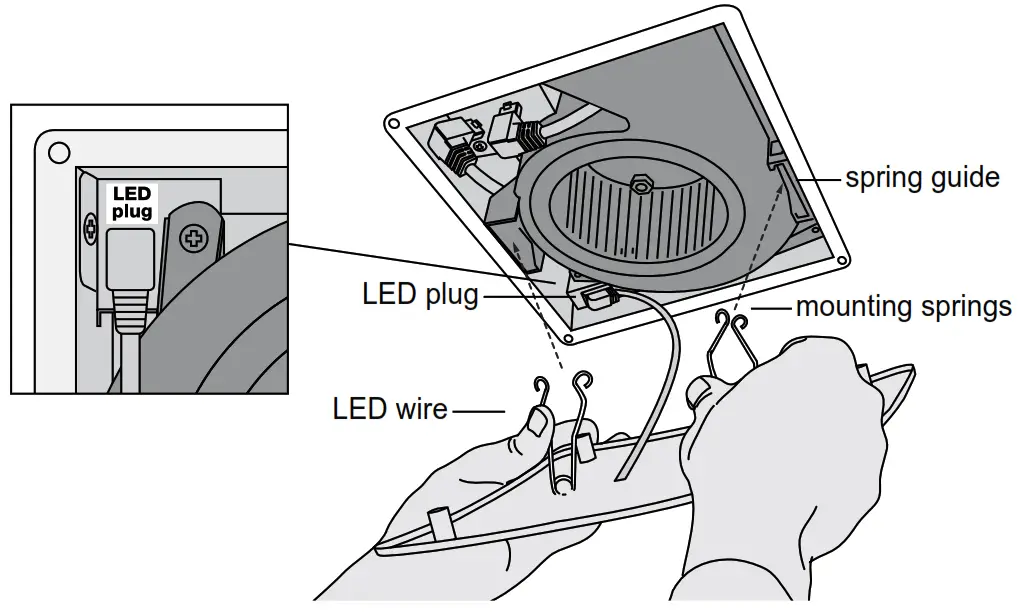 ReVent RVL80 Bathroom Exhaust Fan with LED Light LED plug