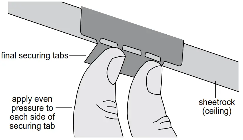 ReVent RVL80 Bathroom Exhaust Fan with LED Light final securing