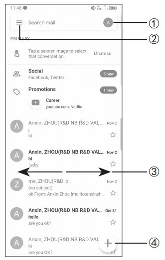 T799B TCL 10 proMobile Phone -Gmail