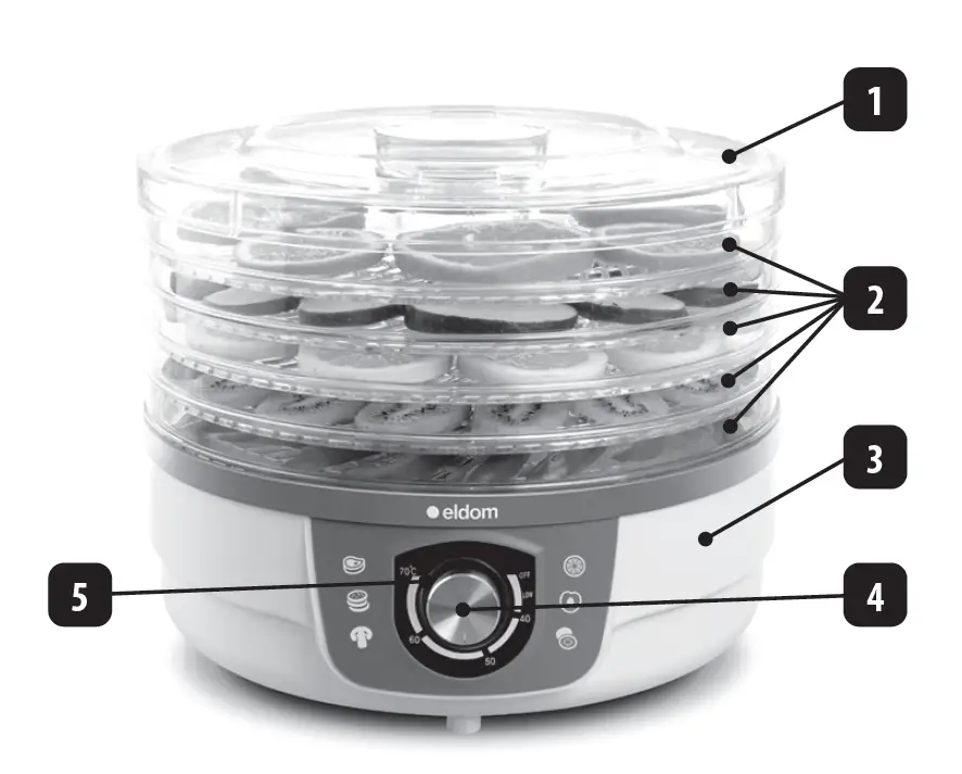 eldom SG300 Rotary Food Dehydrator 1