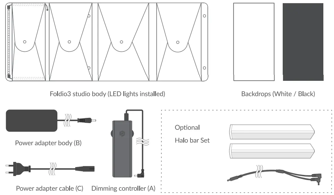 ORANGEMONKIE 8112376 Foldio3 25 Portable Product Photo Studio Light Box-fig2