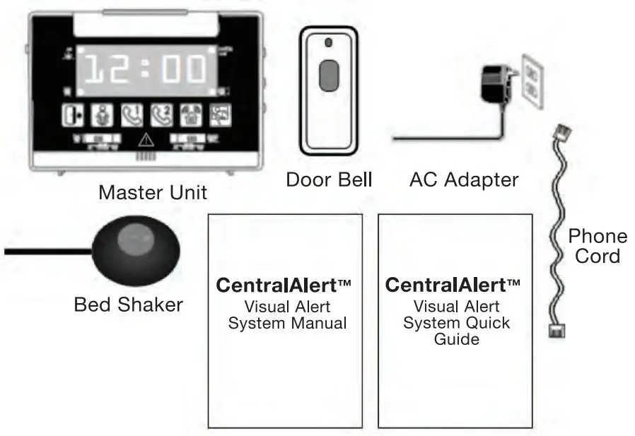SERENE CA-360 Central Alert Visual Alert System - pakage contance