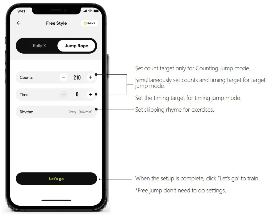 WEGYM JR01 Smart Jump - App Settings