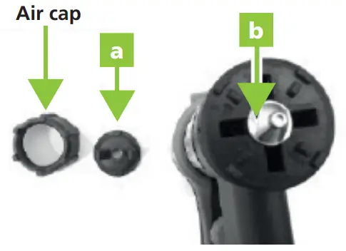 GREENCUT PIN660C Paint Gun - Air cap