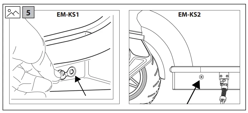 EM-KS1 Electric Scooter  Unfolding and Folding the e-scooter