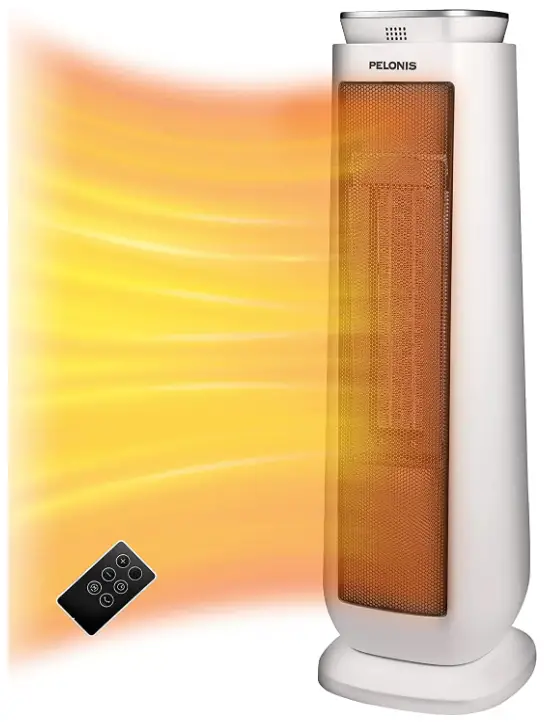 PELONIS PHTPU1501 Ceramic Tower 1500W Indoor Space Heater with Oscillation