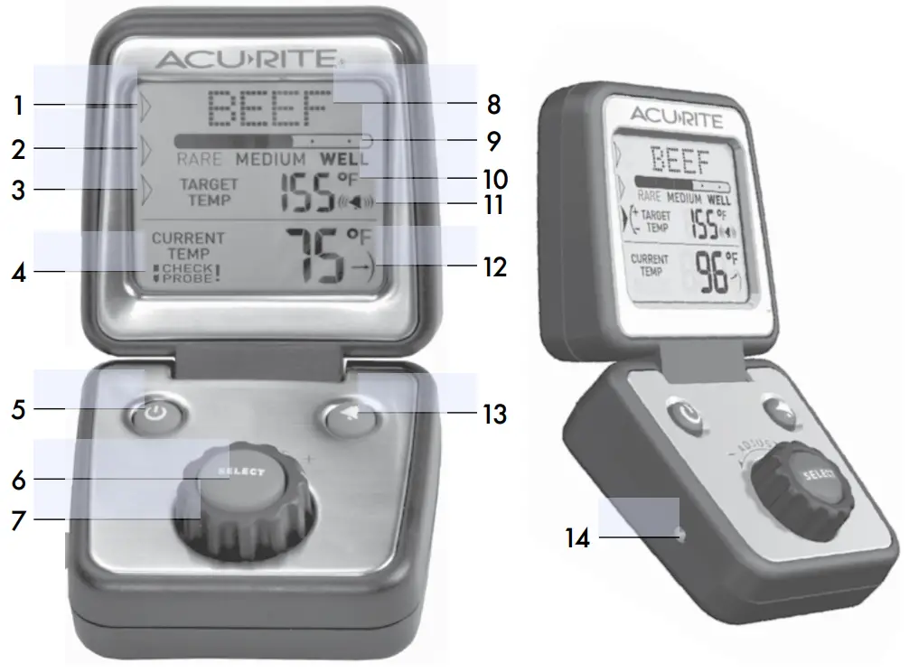 AcuRite Digital Cooking Thermometer 00277 - Features