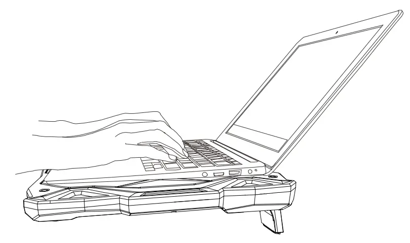 dyras GS-LC2081B Laptop Cooling Pad - Figure 1