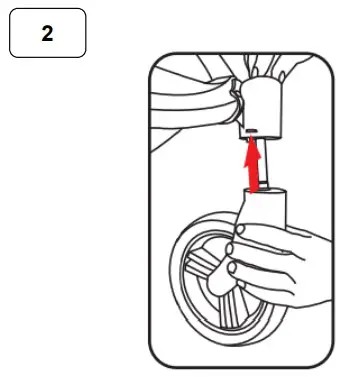 Installing the front wheels
