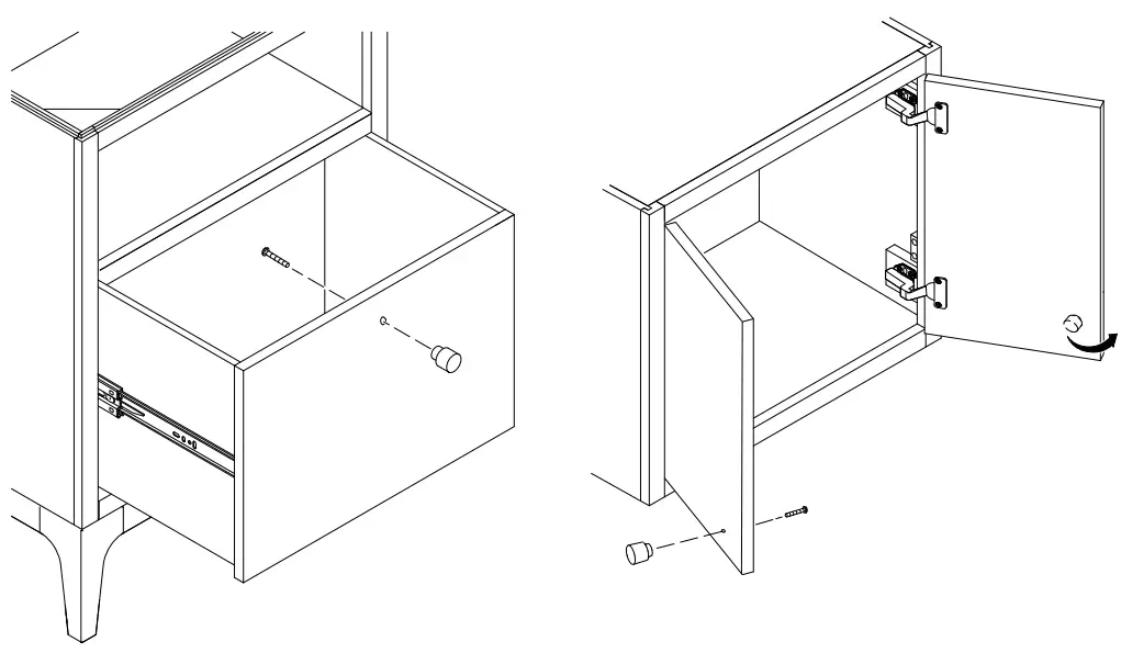 KOHLER 1384737 2 B Vanity Poplin 60 Inch Vanity with Legs - Handles and Pulls