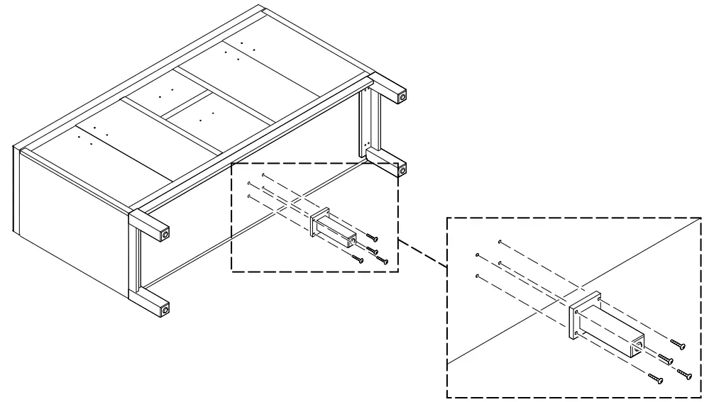 KOHLER 1384737 2 B Vanity Poplin 60 Inch Vanity with Legs - Install the Center