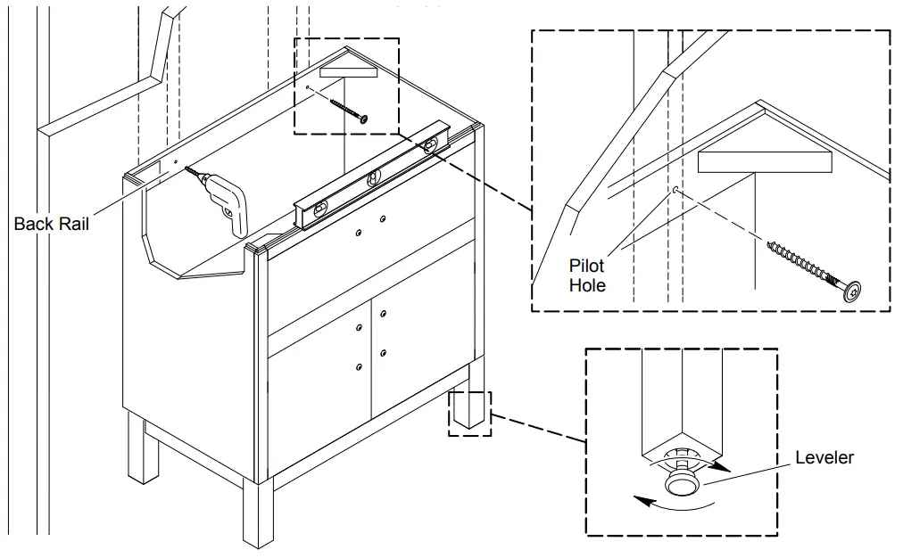 KOHLER 1384737 2 B Vanity Poplin 60 Inch Vanity with Legs - Secure the Vanity
