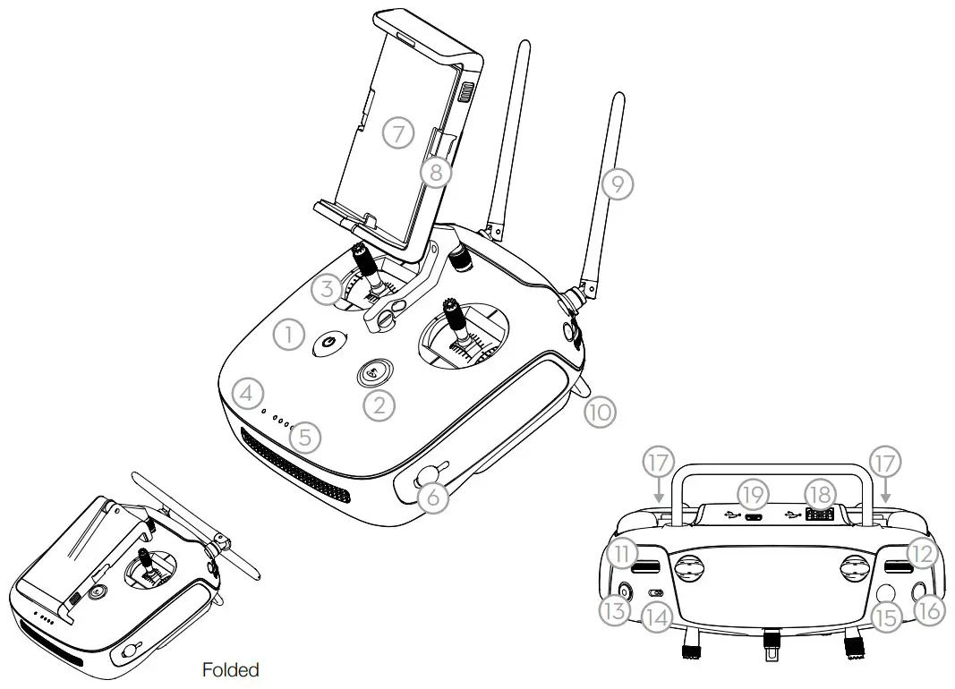 dji P4 Multispectral Agriculture Drone - Remote Controller
