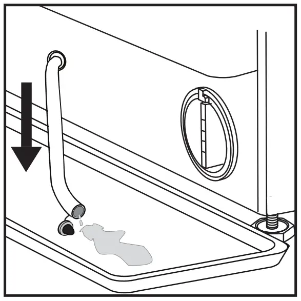 Cleaning the water filter / draining residual water