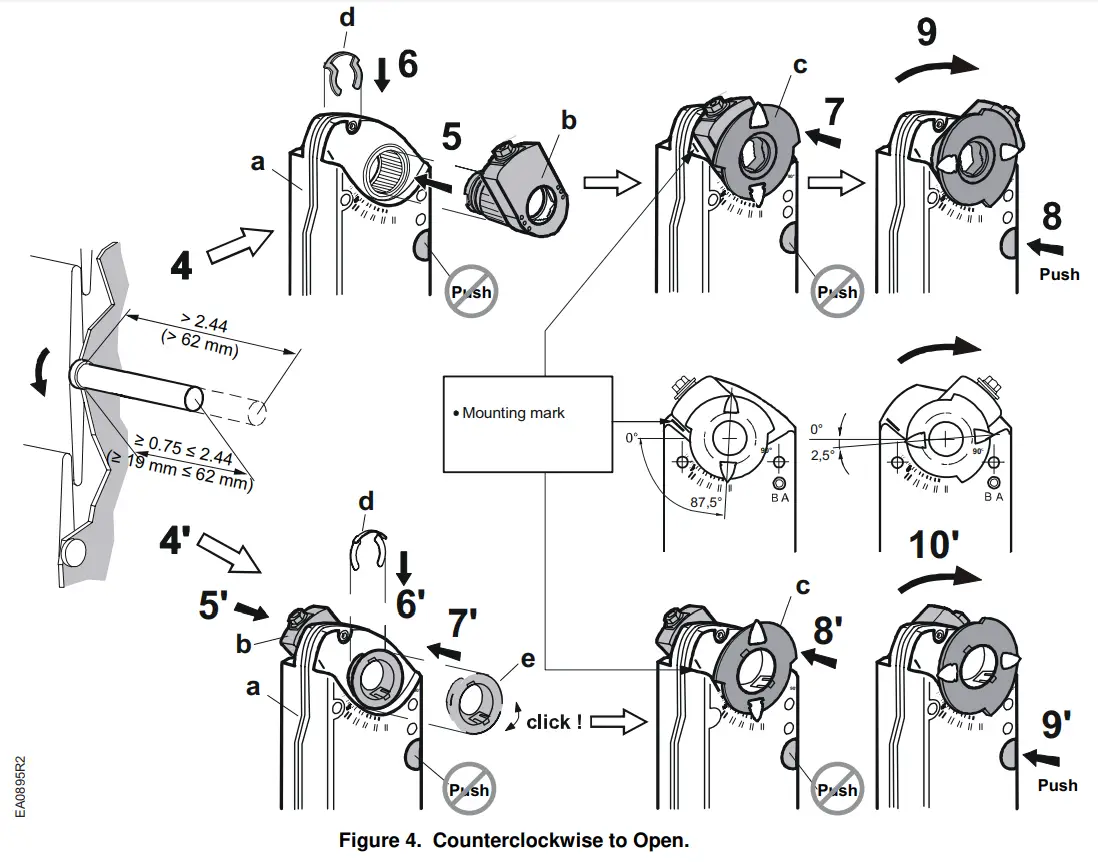 SIEMENS GNP191.1P Fast Acting Damper Actuator - Counterclockwise
