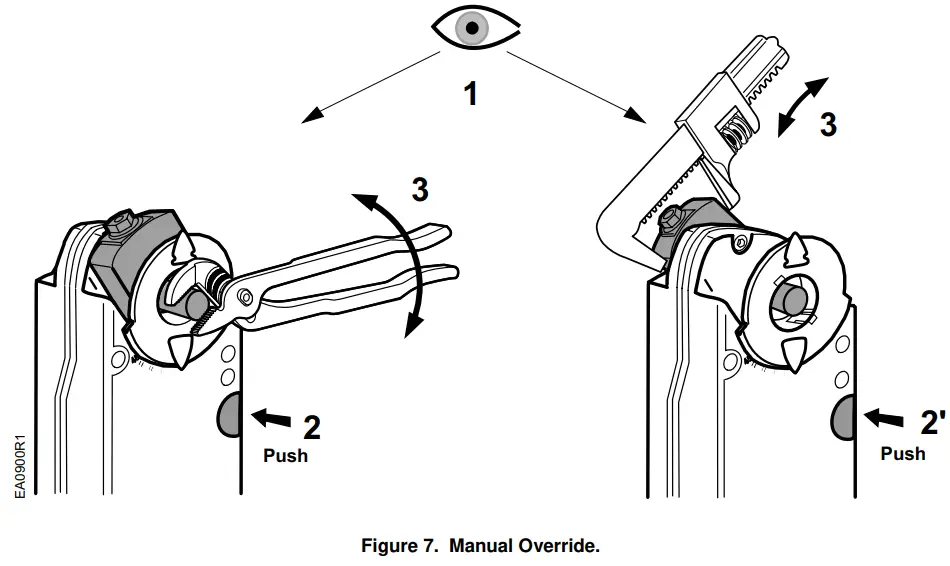 SIEMENS GNP191.1P Fast Acting Damper Actuator - Manual Override
