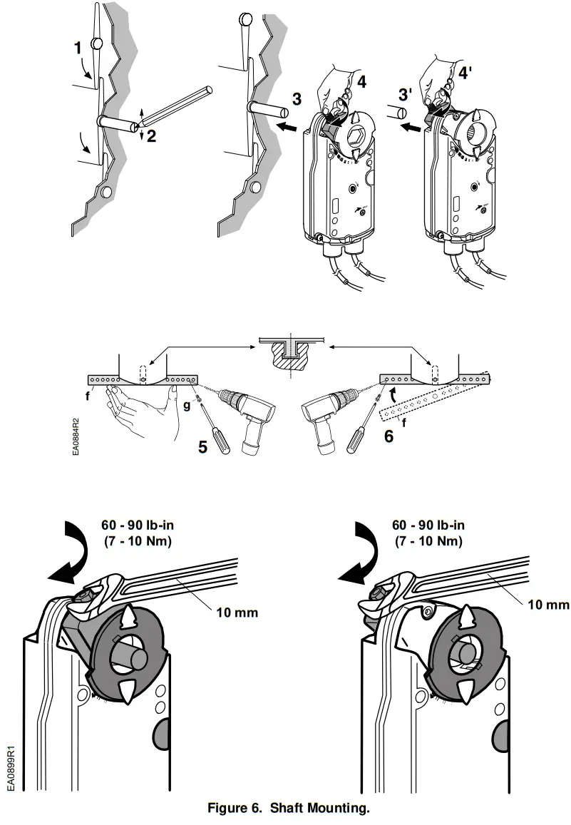 SIEMENS GNP191.1P Fast Acting Damper Actuator - Shaft Mounting