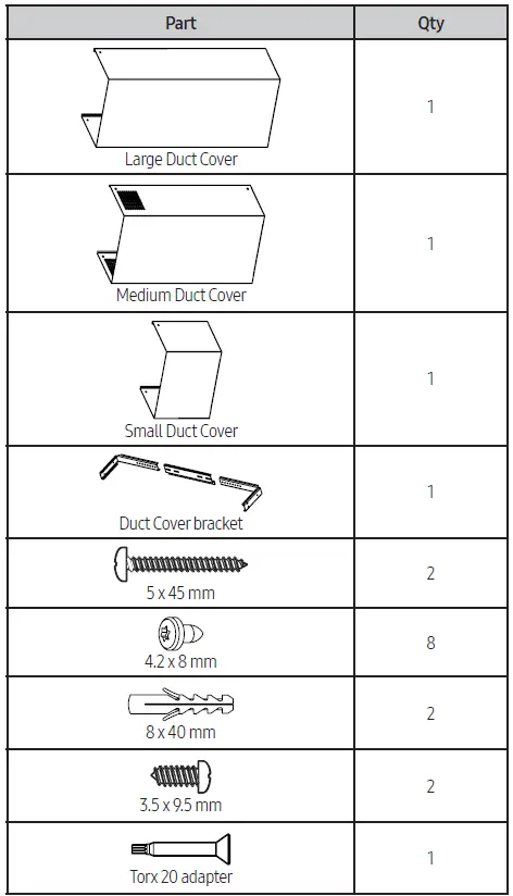 dacor DHD-D0000CS-DA Duct Cover Kit 1