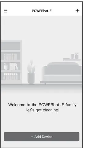 SAMSUNG VR05R503PWK PowerBot Essential with 2 in 1 Vacuum Cleaning Mopping Instruction Manual - Add Device