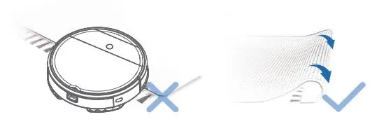 SAMSUNG VR05R503PWK PowerBot Essential with 2 in 1 Vacuum Cleaning Mopping Instruction Manual - Do not use your robot on wet surfaces or surfaces with standing water