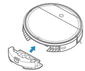 SAMSUNG VR05R503PWK PowerBot Essential with 2 in 1 Vacuum Cleaning Mopping Instruction Manual - Then insert the water tank assembly