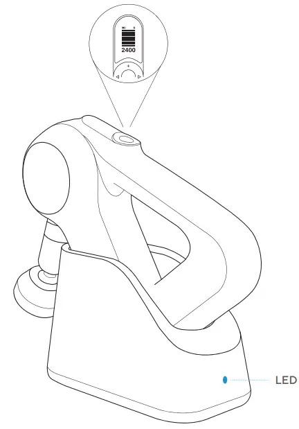 THERAGUN Elite Wireless Charging Stand with Charger --led