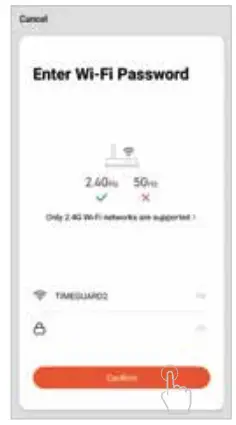 TIMEGUARD Wi-Fi Smart Camera Doorbell & - password for