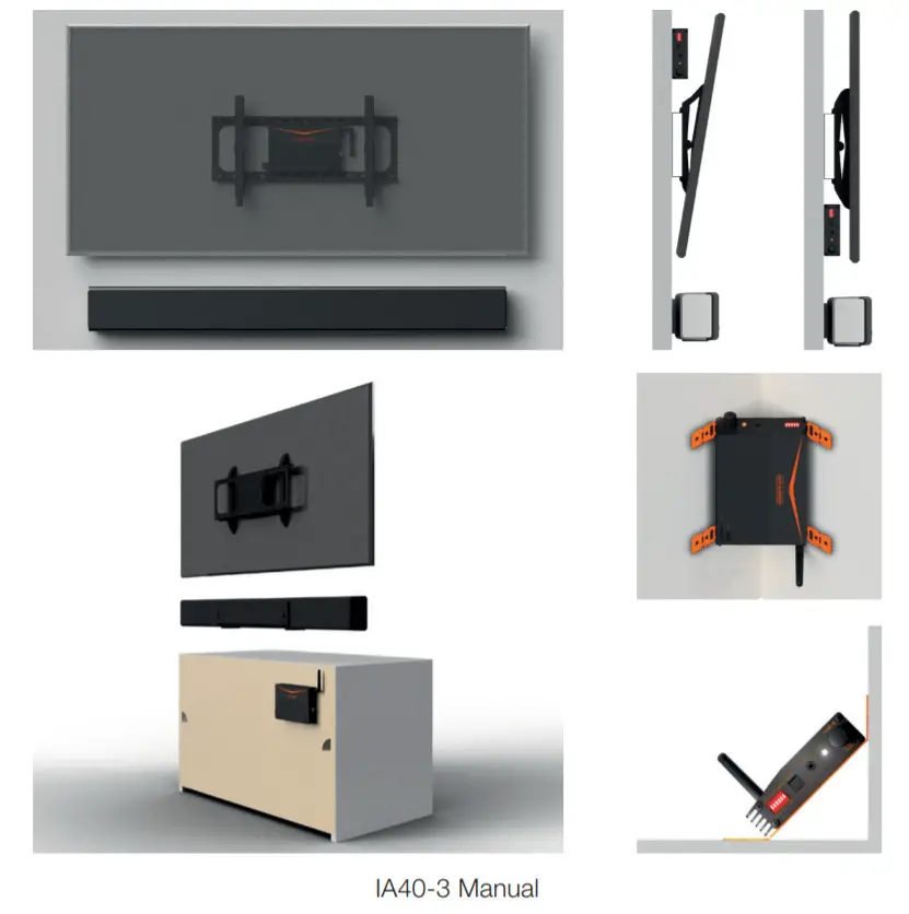 MONITOR AUDIO IA40-3 Discreet 3 Channel- Mounting Examples