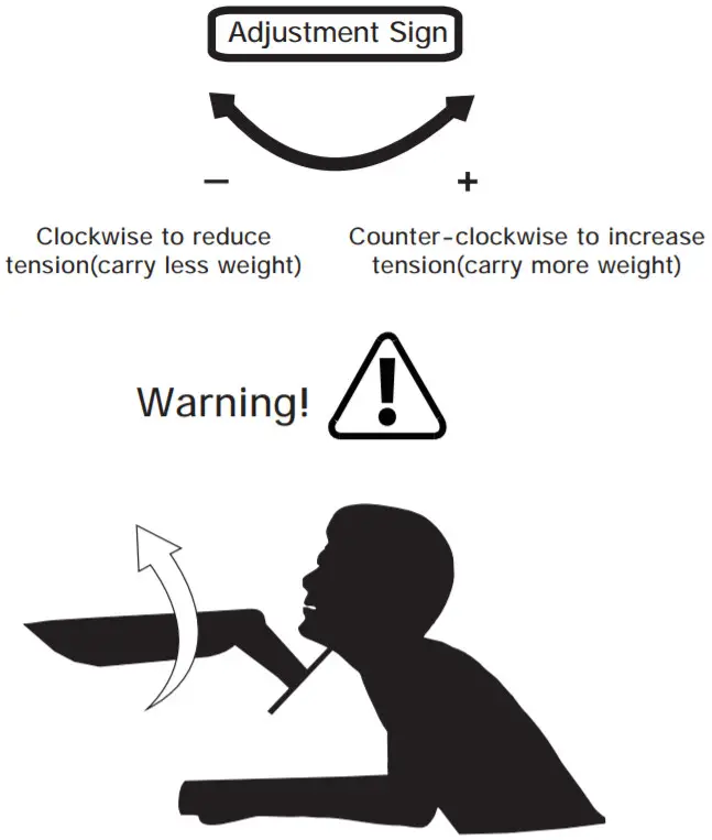 ErGear Monitor Desk Mount EGDS2- Adjustment Sign
