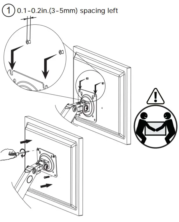ErGear Monitor Desk Mount EGDS2- Attach Monitors 2