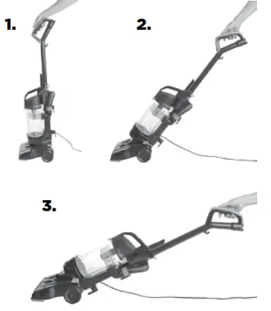 Bissell 1520 Series PowerForce Compact - Handle position