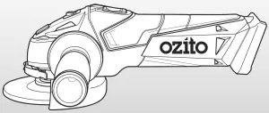 ozito 21031677K 18v Cordless Angle Grinder 115mm