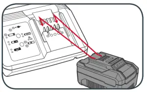 ozito 21031677K 18v Cordless Angle Grinder 115mm - battery