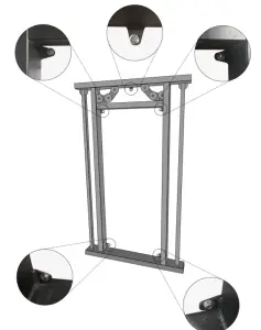 FRENCH FITNESS FF MMFT Wall Mounted Mirror Functional Trainer - fig5