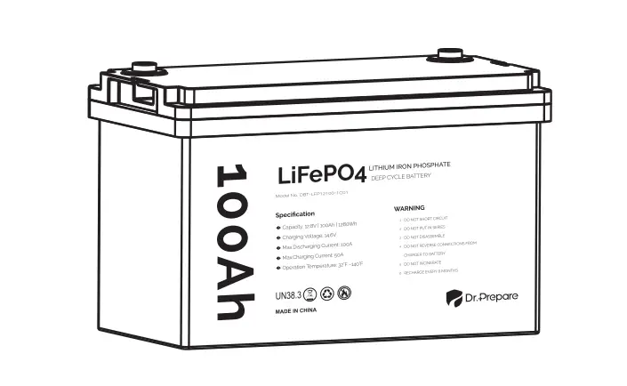 Dr Prepare Lifep04 12v 100ah Smart Lithium Iron Phosphate User Guide Dr Prepare Lifep04 12v 100ah Smart Lithium Iron Phosphate User Guide