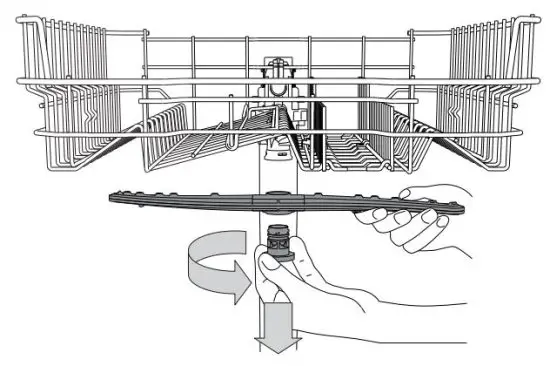 FIG 22 CLEANING THE SPRAY ARMS